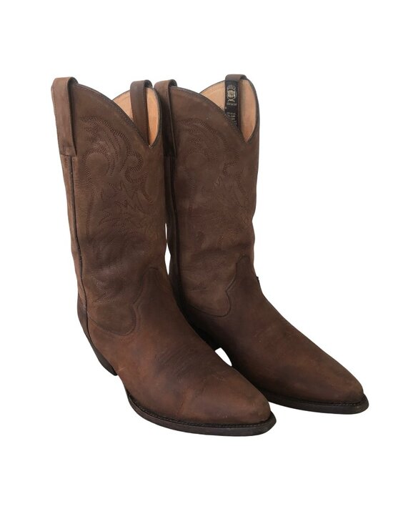 Brito Other - Brito Vaquero Mens Brown Nubuck Leather Cowboy Western Boots 8.5